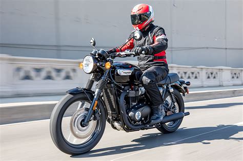 2017 Triumph Bonneville T100 Black First Ride Review Rider Magazine
