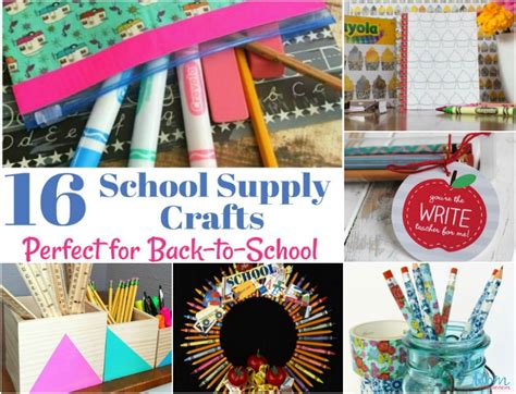 16 School Supply Crafts Perfect For Back To School Back2school17 Mom