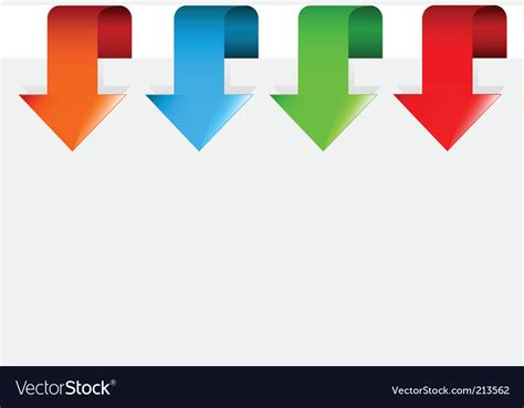 Set Of Colorful Arrows Royalty Free Vector Image