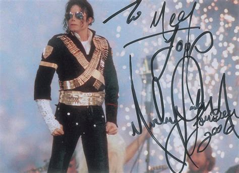Michael Jackson Signed Photograph Sold For Rr Auction