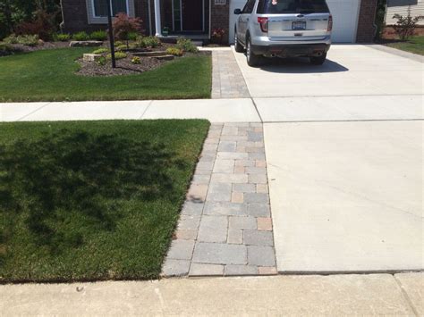 Driveway edging brick driveway brick edging concrete driveways driveway landscaping concrete patio brick border path edging walkways. Brick paver tumbled driveway extension | Driveway pavers ...
