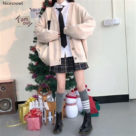 japanese fashion college jk loose v neck cardigan 2020 new sweater female outer wear jk sweater