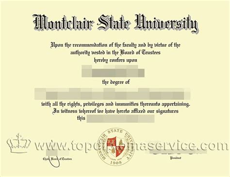Buy Montclair State University Degree Buy Fake Msu Diploma