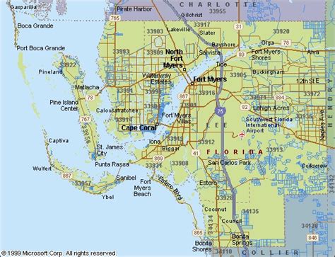 Lee County Florida Lee County Zip Codes Lee County County Map