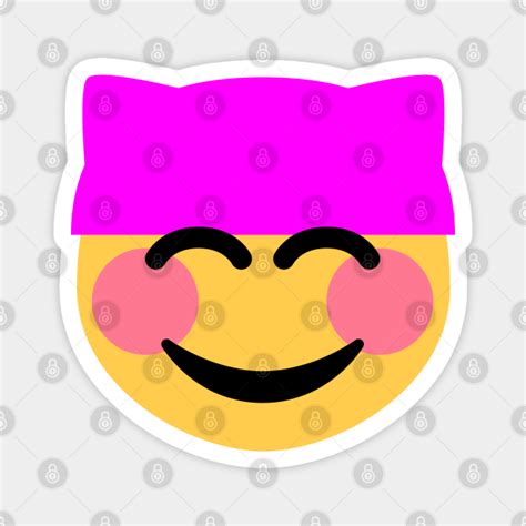 pink pussy hat emoji pink pussy hat emoji magnet teepublic