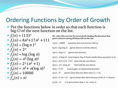 Ppt The Growth Of Functions Powerpoint Presentation Free Download