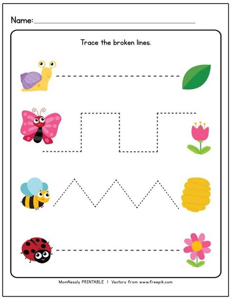 Printable Tracing Lines Worksheets Tribobot Preschool Tracing
