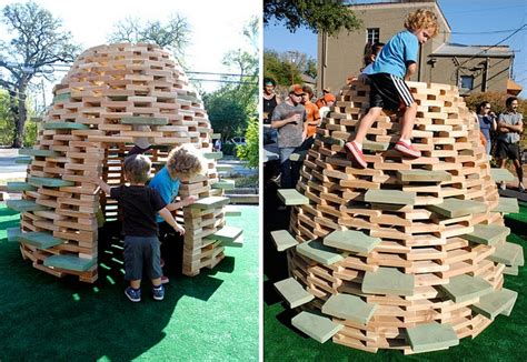 If you want to design and build a backyard playground that meets your needs, but you don't want to start from scratch, a good option is to buy a precut playground kit. DIY Playground #2: 'PlayHive' Playhouse by thoughtbarn ...