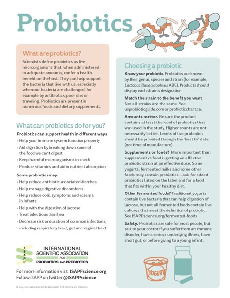 Understanding Probiotics And Their Benefits An ISAPP Infographic Probiotics What Are