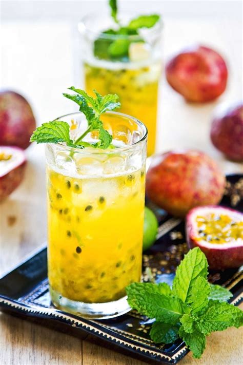 Passion Fruit Mojito Cocktail Recipe Mojito With Rum Passion Fruit