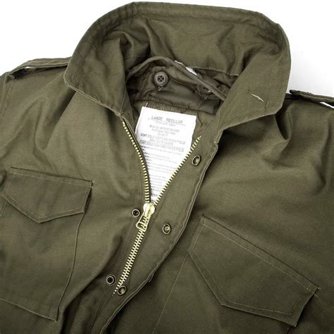 Mens M65 Military Field Jacket Vintage Army Combat Coat Removable