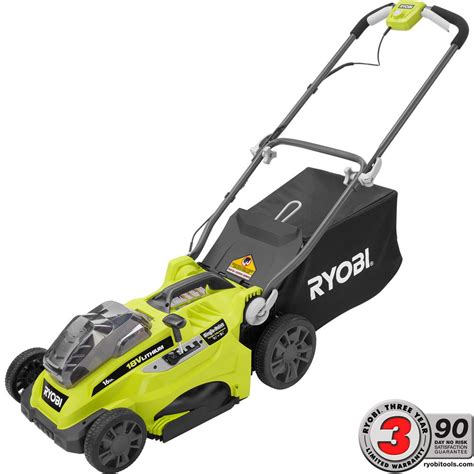 Ryobi In ONE Volt Lithium Ion Cordless Battery Push Lawn Mower Two Ah Batteries