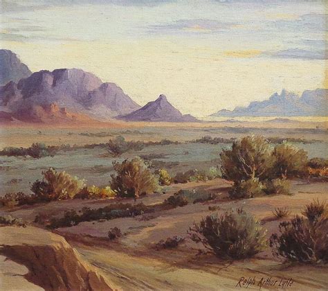 The California Desert As Depicted By Ralph Arthur Lytle 16x20 Oil On