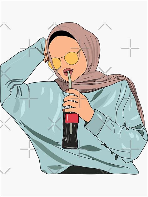 Women Hijabi Sticker By Merakiefa Redbubble