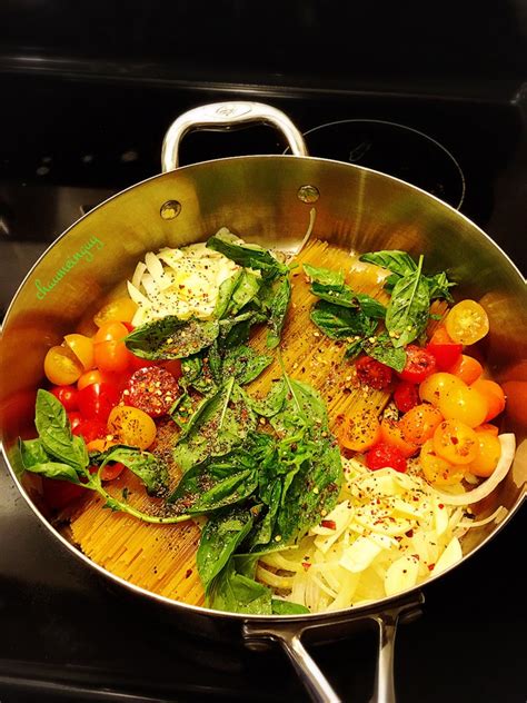 One Pot Wonder Tomato Basil Spaghetti Recipe Instructables