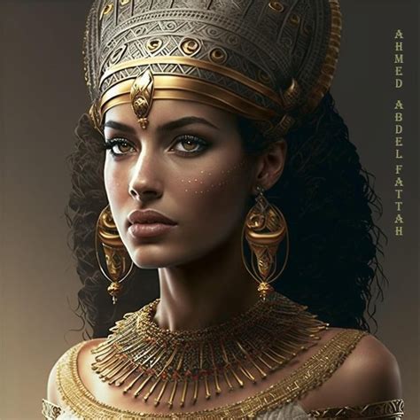 Egyptian Queens Artificial Intelligence Generated Art By Digital Creator Ahmed Abdel Fattah