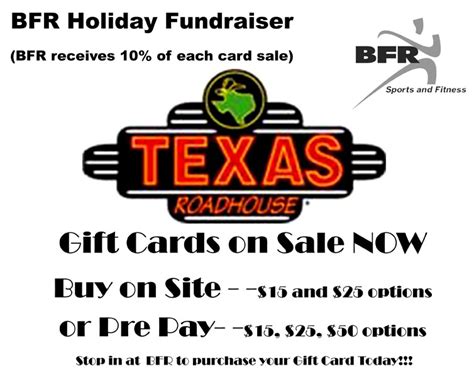 Check spelling or type a new query. BFR selling Texas Roadhouse cards as fund-raiser | The ...