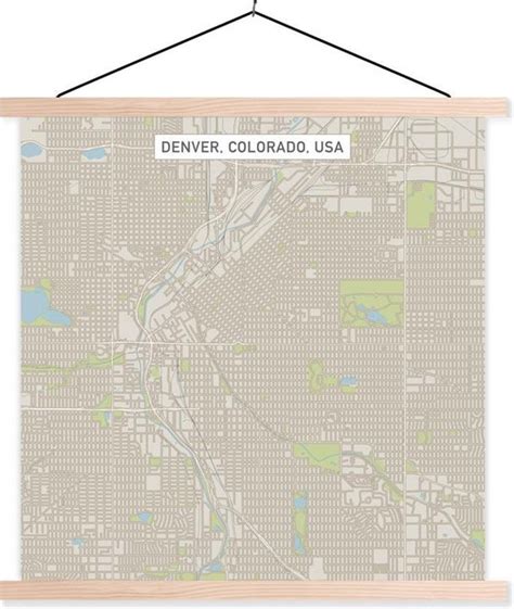 Une Illustration Dune Carte Claire De Laffiche Scolaire De Denver à