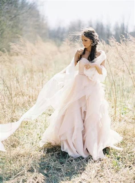 Anaiss On Blush Wedding Gown Via Elizabeth Anne Designs