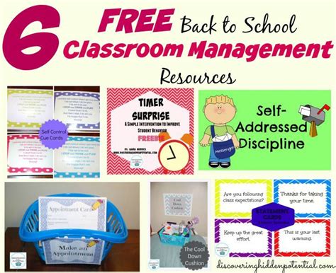 6 Free Back To School Classroom Management Resourcessince The Start Of