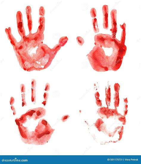 Crime Scene Bloody Hand Prints