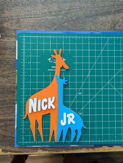 Nick Jr 3d Impreso Arte Animal Logo Estante Soporte Pared Etsy México