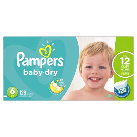 Pampers Baby Dry Disposable Diapers Size 6 128 Count Economy Pack