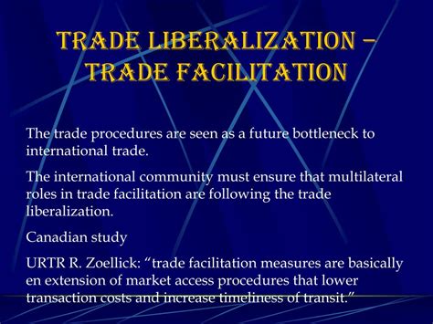 Ppt “trade Facilitation In The Wto Context” Powerpoint Presentation