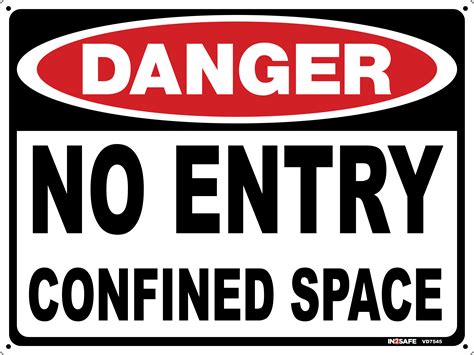 Danger No Entry Confined Space Sign Westland Workgear