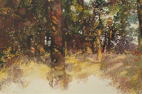 Oleg Kozak Ukranian Painter Watercolor Trees Abstract Landscape