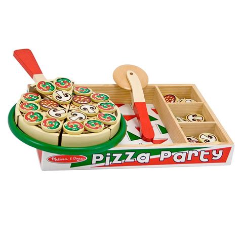 Knowledge Tree Melissa And Doug Pizza Party Wooden Play Food Set