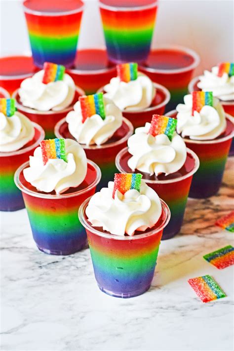 Rainbow Jello Shots Balancing Motherhood