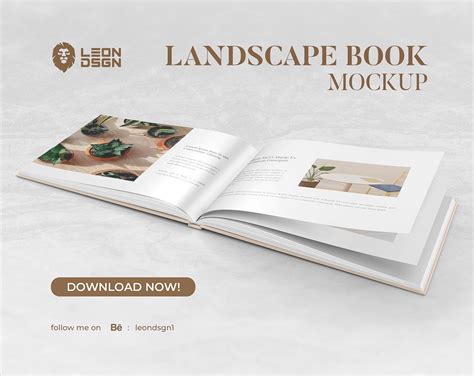 Free Landscape Book Mockup