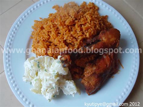 To speed up cook time spread out the loaf. Ghanaian Food: Jollof Rice with Chicken