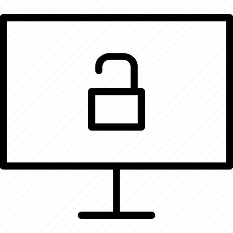 Computer Media Open Screen Tv Unlocked Icon Download On Iconfinder
