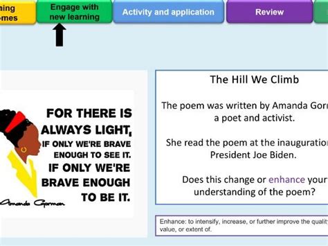 Amanda Gorman The Hill We Climb Inauguration Poem Teaching Resources