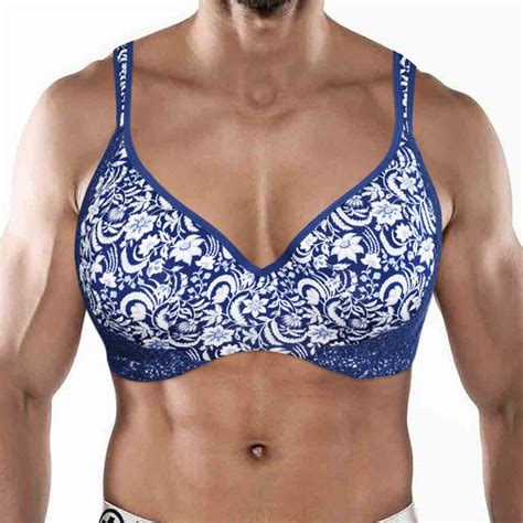 Big Size Sexy Men Bras Push Up Brassiere Lingerie Thin Pad Underwire