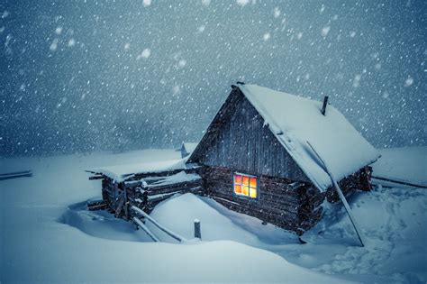 Winter Cabin Wallpaper For Desktop Photos Cantik