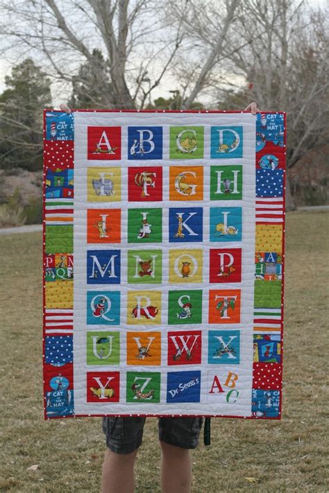 Learn about quilting at howstuffworks. This quilt was made from a Dr. Seuss ABC quilt panel with ...