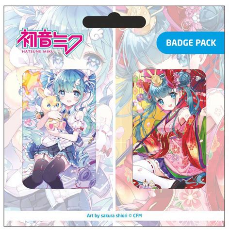 Hatsune Miku 2 Pack Pin Badges Set B The Vault