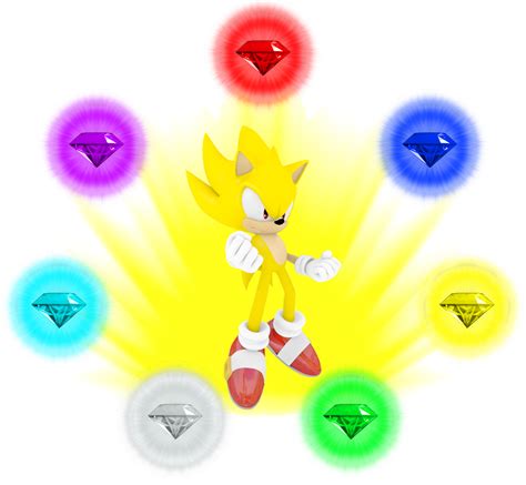 Super Sonic With Chaos Emeralds 2 By Banjo2015 On Deviantart