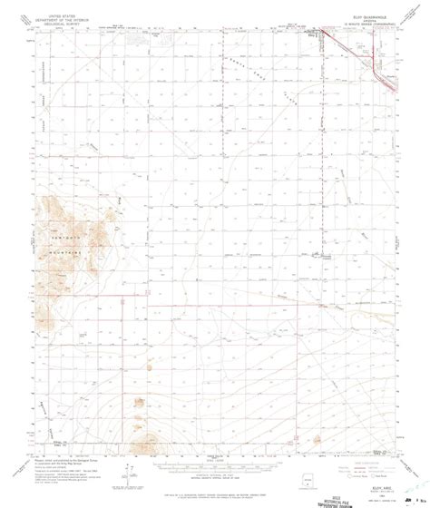 Eloy Arizona 1963 1975 Usgs Old Topo Map Reprint 15x15 Az Quad