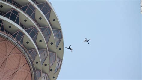 103 Base Jumpers Leap Off Malaysias Kuala Lumpur Tower