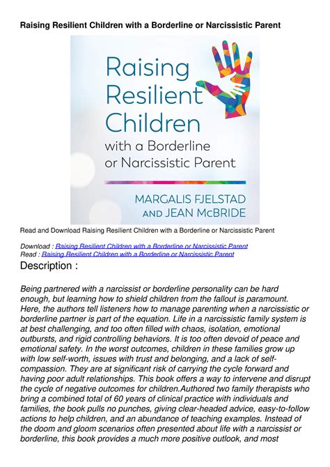 Downloadpdf Raising Resilient Children With A Borderline Or