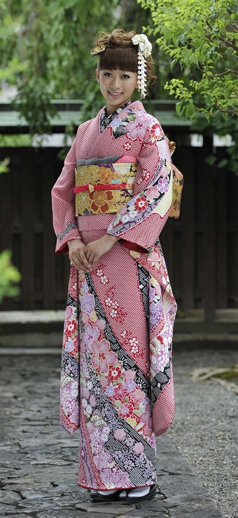 Kimono Furisode Japanese Costume Japanese Traditional Dress