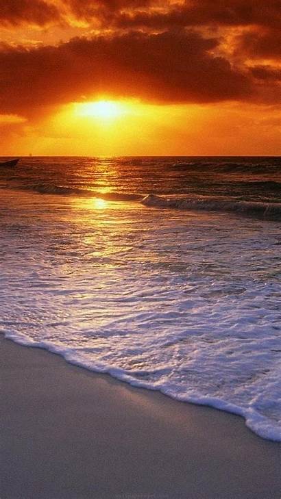 Sunset Beach Wallpapers Ocean Background Evening Water