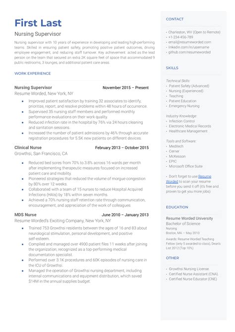 Nursing Supervisor Resume Examples Coverletterpedia - vrogue.co