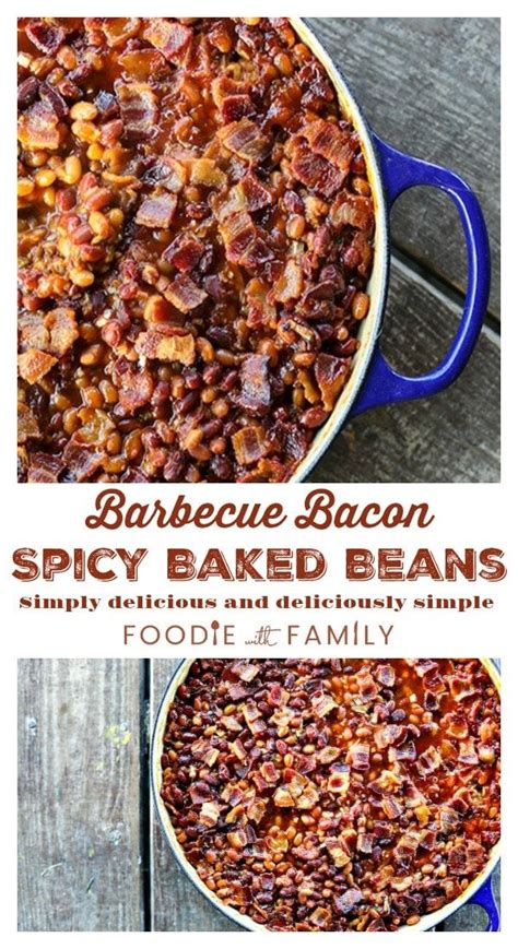 Barbecue Bacon Spicy Baked Beans Are Chock Full Of Browned Pork Sausage