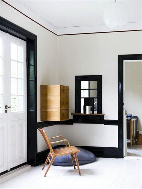 Have you painted your interior trim black? black trim interior decor ideas home wall paint ideas door ...