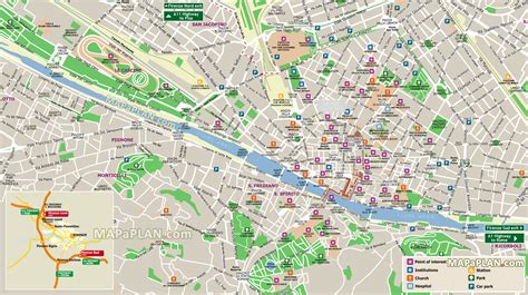 Florence Main Tourist Attractions Map Highways Map Of Central